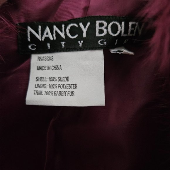 Vintage late 90's Suede & Rabbit Fur Jacket - Picture 2 of 4